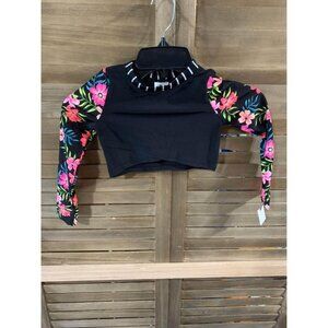 NWT Art Class Swim Rash Guard Summer Pool Beach Floral Boho Girls Size XS (4/5)